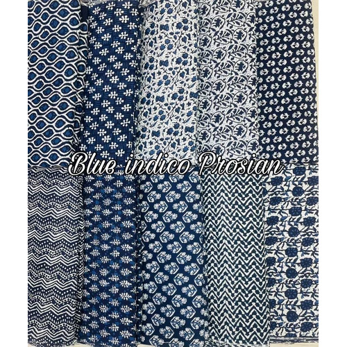 Blue Indigo Cotton Procian Fabric