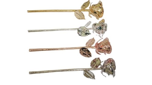 Gold Plated Rose - Color: Golden