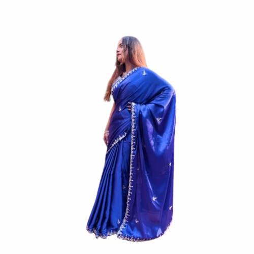 Pure Satin Stone Work Saree
