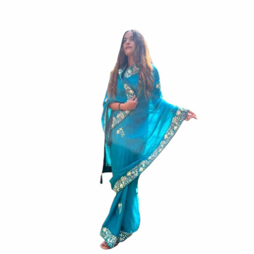 Tissue Gota Work Saree