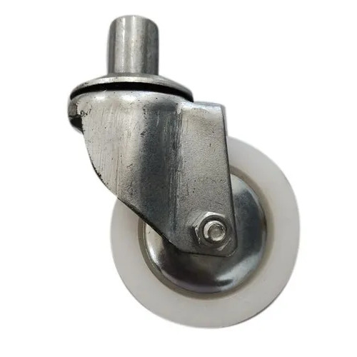 White PU Stem Caster Wheel