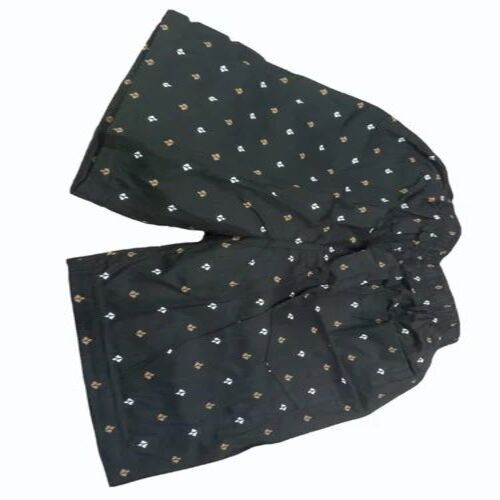 Kids Black Cotton Bermuda