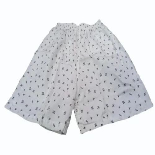 Men White Cotton Shorts