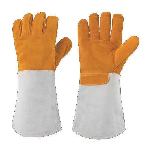 Heat Resistant Gloves - Color: Brown And White