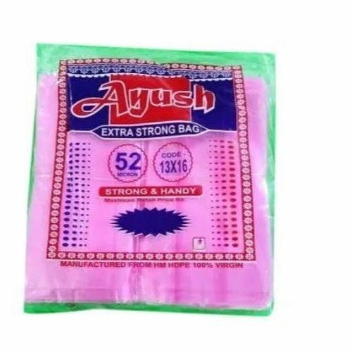 Pink Plastic Carry Bag 