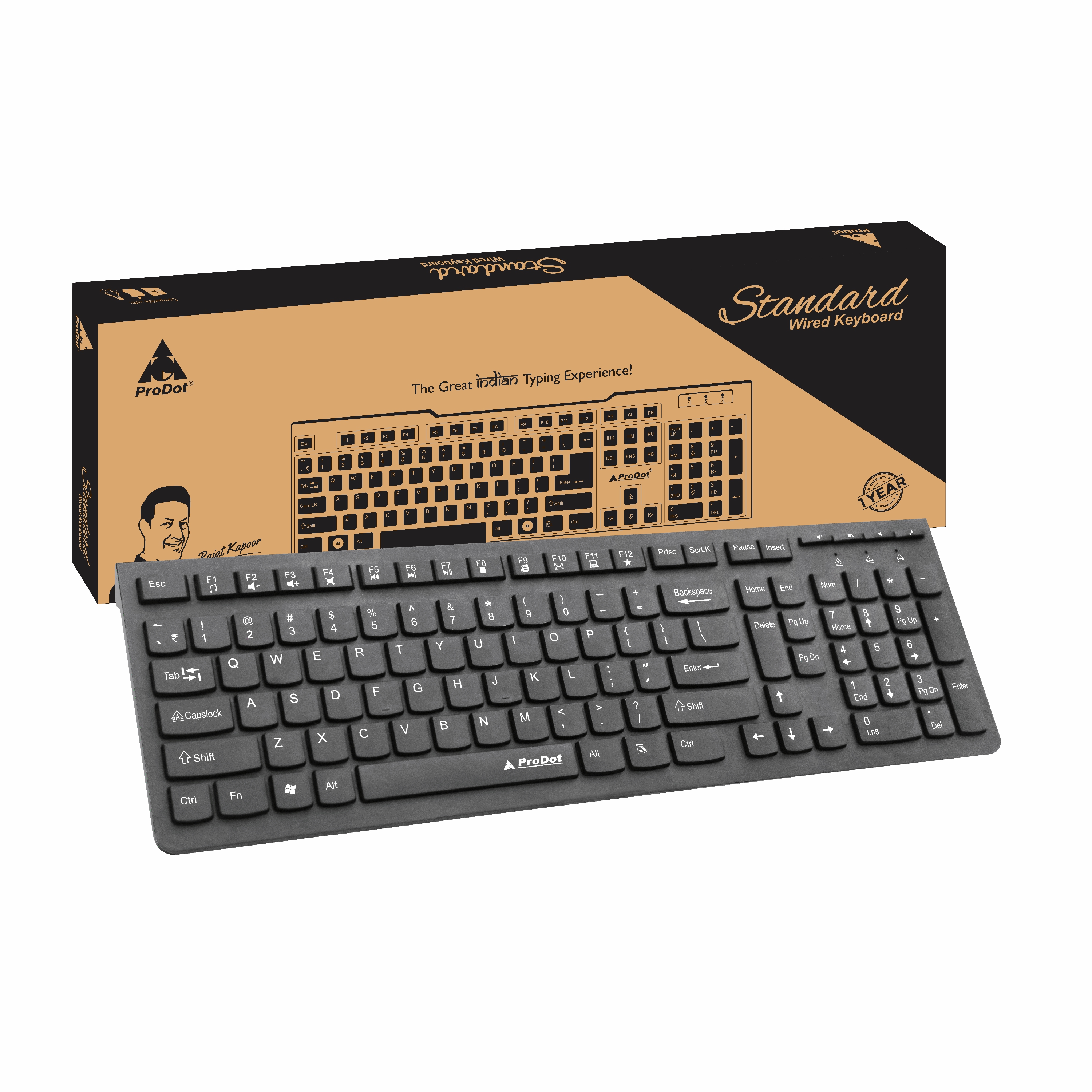 ProDot USB Wired Keyboard KB Feather 