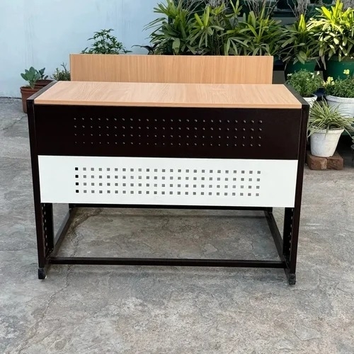 Brown Iron School Desk Set