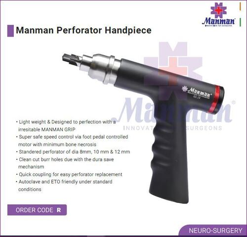 Manman Perforator Handpiece With 12Mm Cutter - Type Of Equipment: Surgical Products