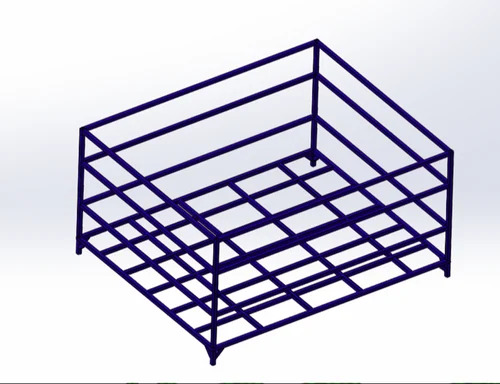 Mild Steel Green Storage Pallet - Color: 1