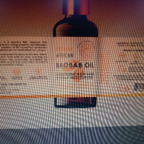 Hair oil label