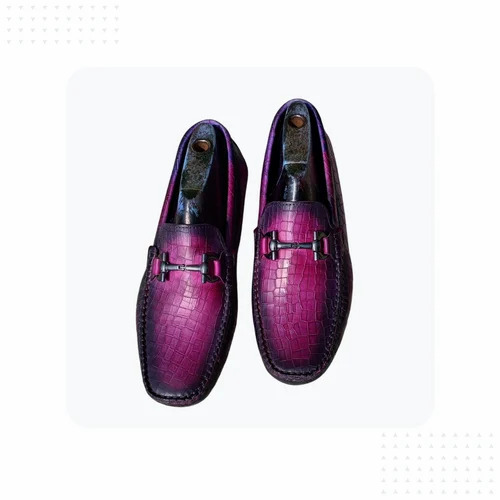 Leather Plain Loafer Shoes