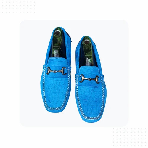 Loafer Leather Blue Shoes