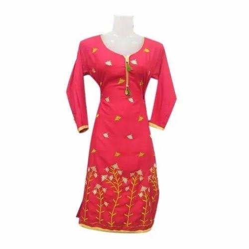 Red Embroidery Kurti