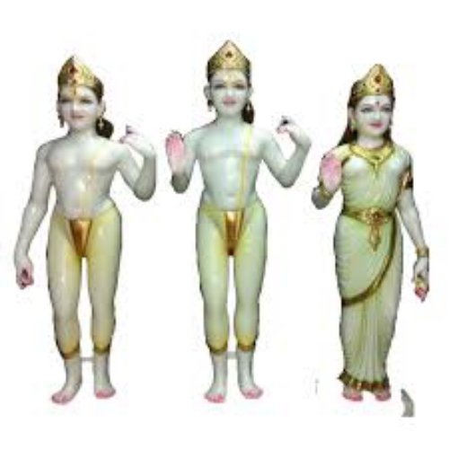Marble Iskcon Ram Darbar Statue