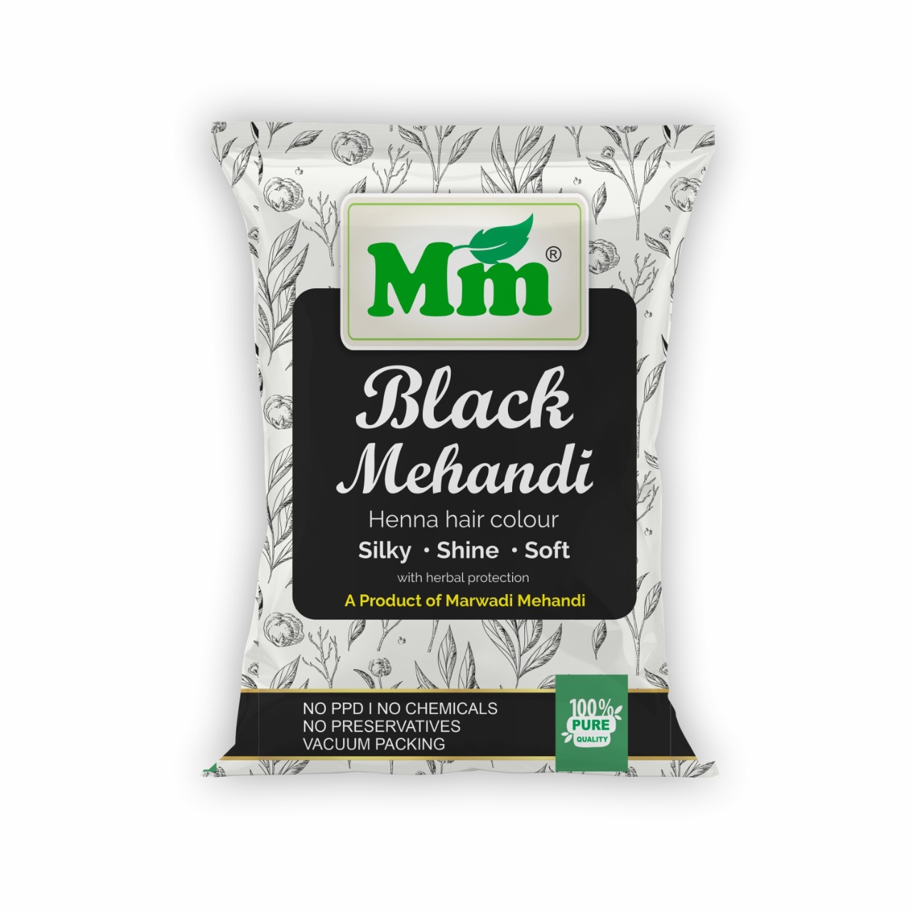 Marwadi Mehandi Black Henna Powder - Feature: 100% Natural & Herbal