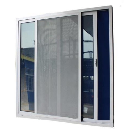Upvc Mesh Window - UPVC, All Sizes, White, Polished Finish | Weather Resistant, Rust Proof, Insect Protection, Noise Reduction