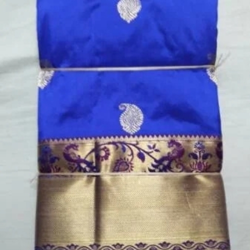 Pure Mina Peacock Silk Saree