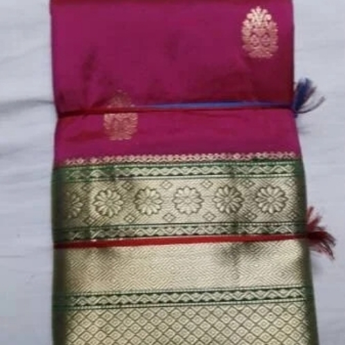 Pure Silk Gatti Peacock Saree