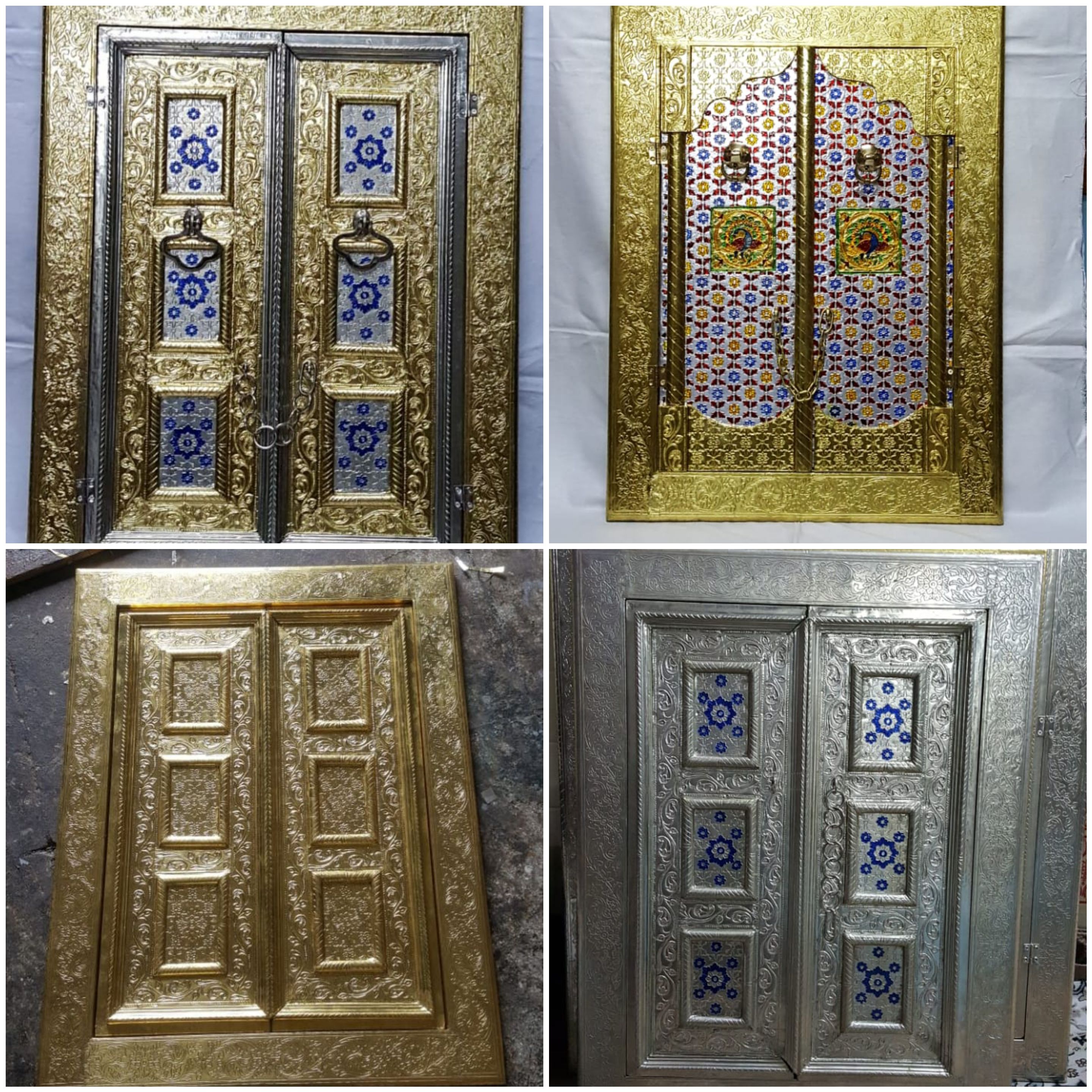 Wooden Meenakari Window Panel