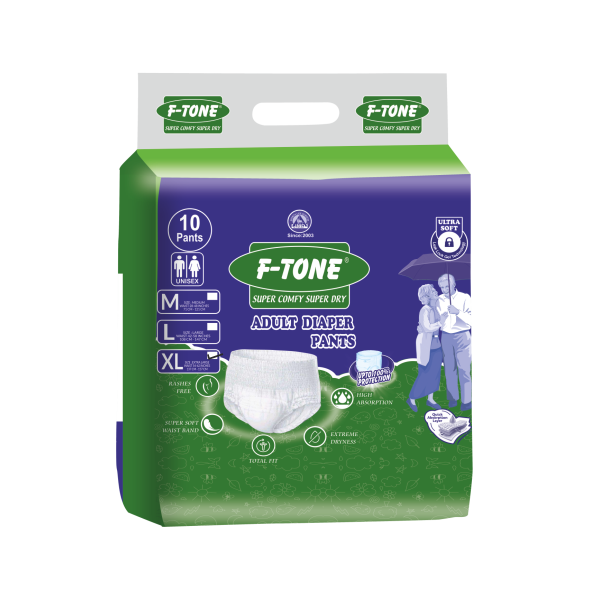 Xl Size Adult Diaper Pant - Color: White