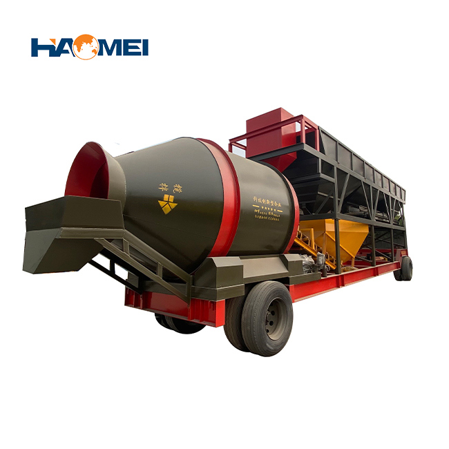 YHZM25 Mobile Drum Concrete Batching Plant