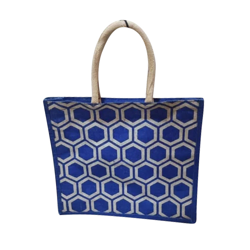 Designer Jute Bags - Color: Blue
