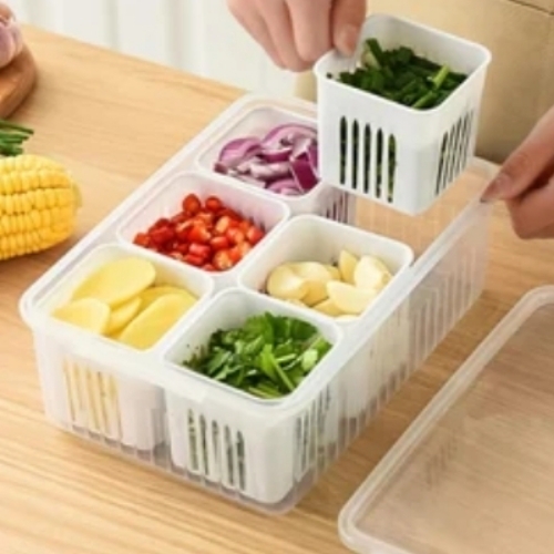 6 Grid Fridge Container