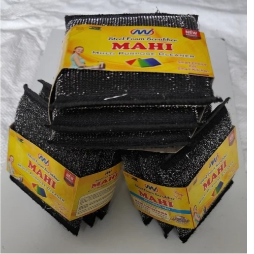 Black Steel Pad Scrubber