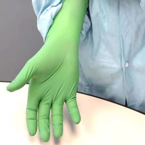 Green Nitrile Hand Gloves