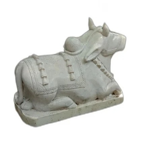 White Marble Nandi Statue