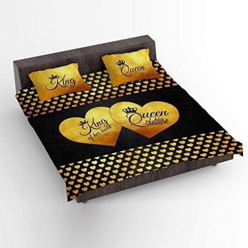 Black Printed Cotton Bedsheet