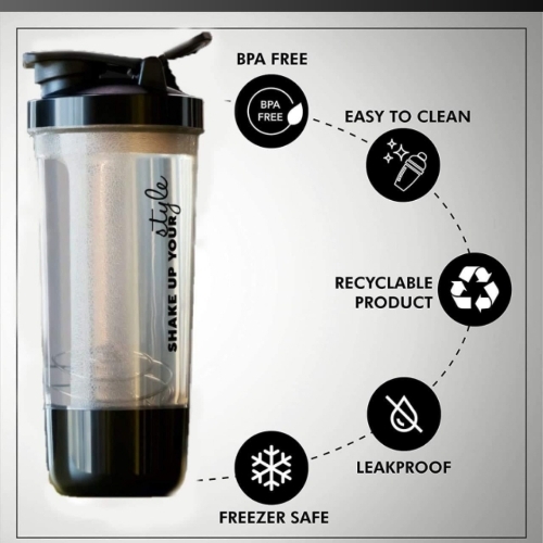 Gym Shaker Bottle - Color: T