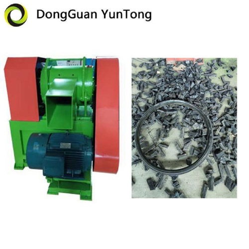 Smart Automatic Waste Used Tire Rubber Chips Block Cutter