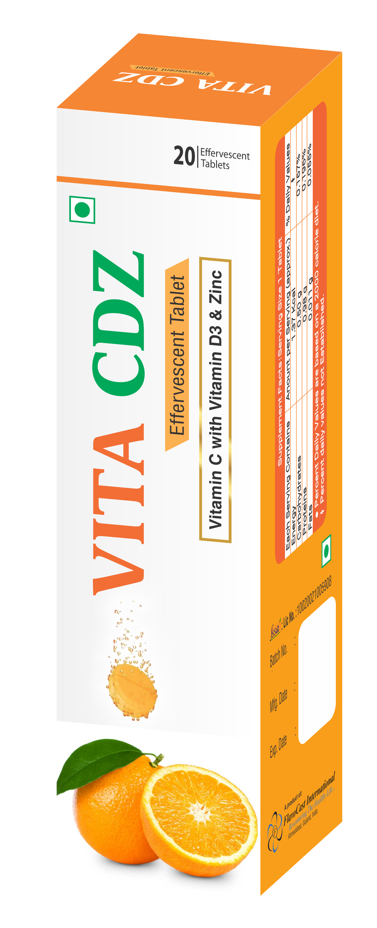 Vitamin C With Vitamin D3 And Zinc Effervescent Tablet