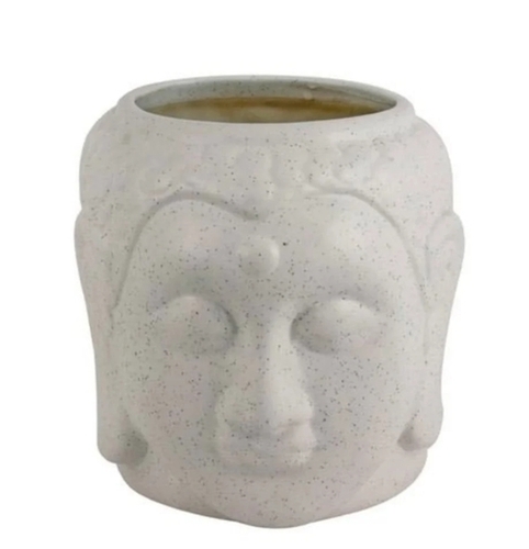 White Buddha Ceramic Planter