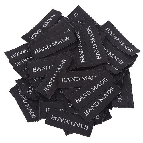 Black Needle Woven Label