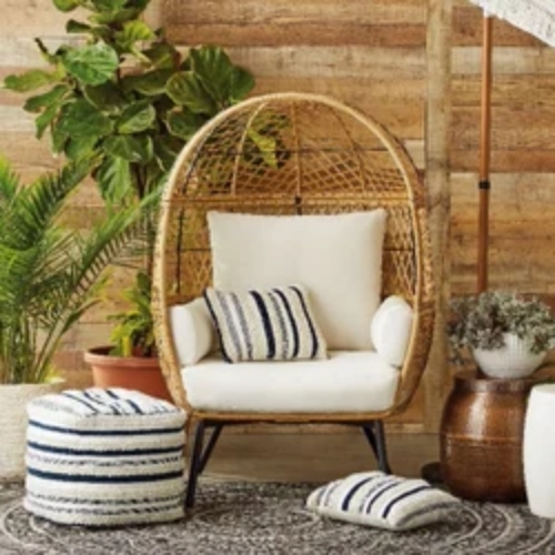 Of4U Cream Wicker Chair