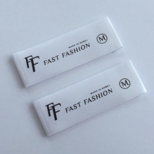 Printed Satin Label - Color: White