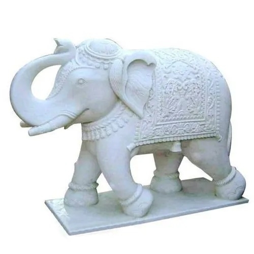 Marble Elephant Statue