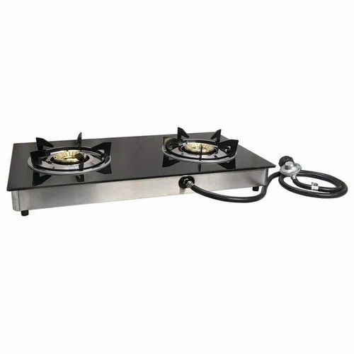 Black Two Burner Gas Stove