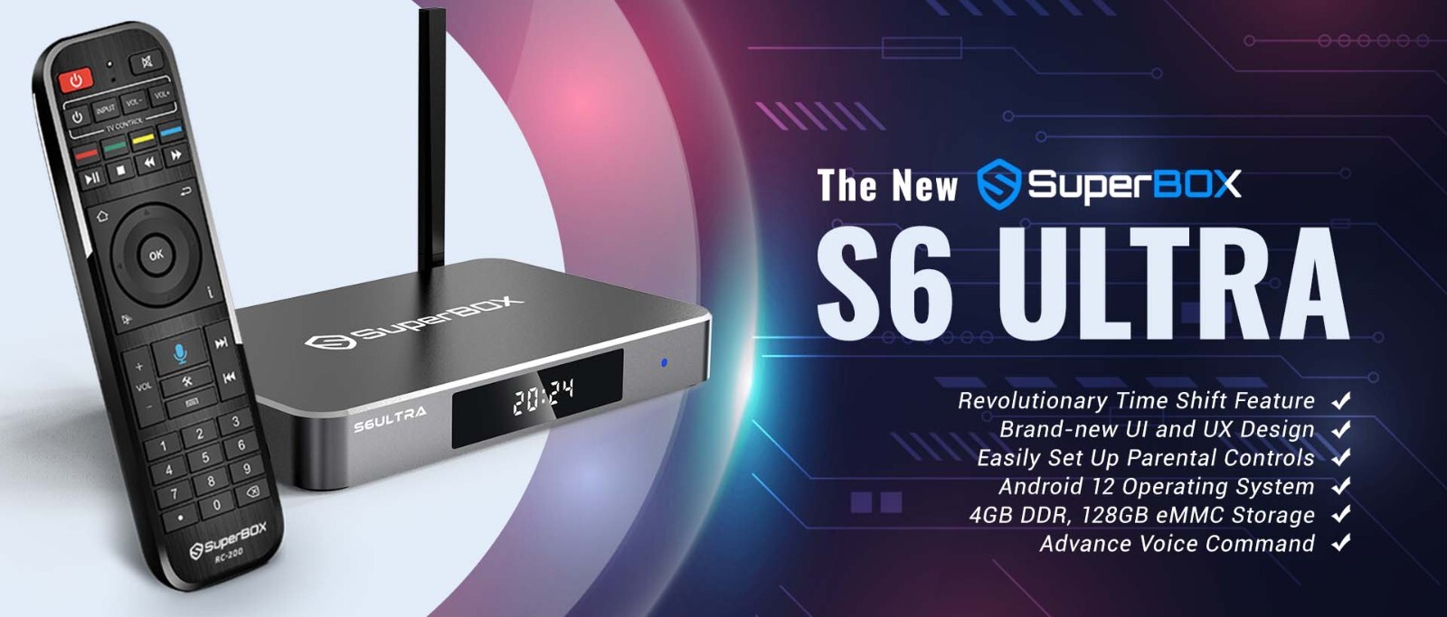Superbox S6 Ultra Tv Box Media Player 4gb+128gb Wi-fi 6