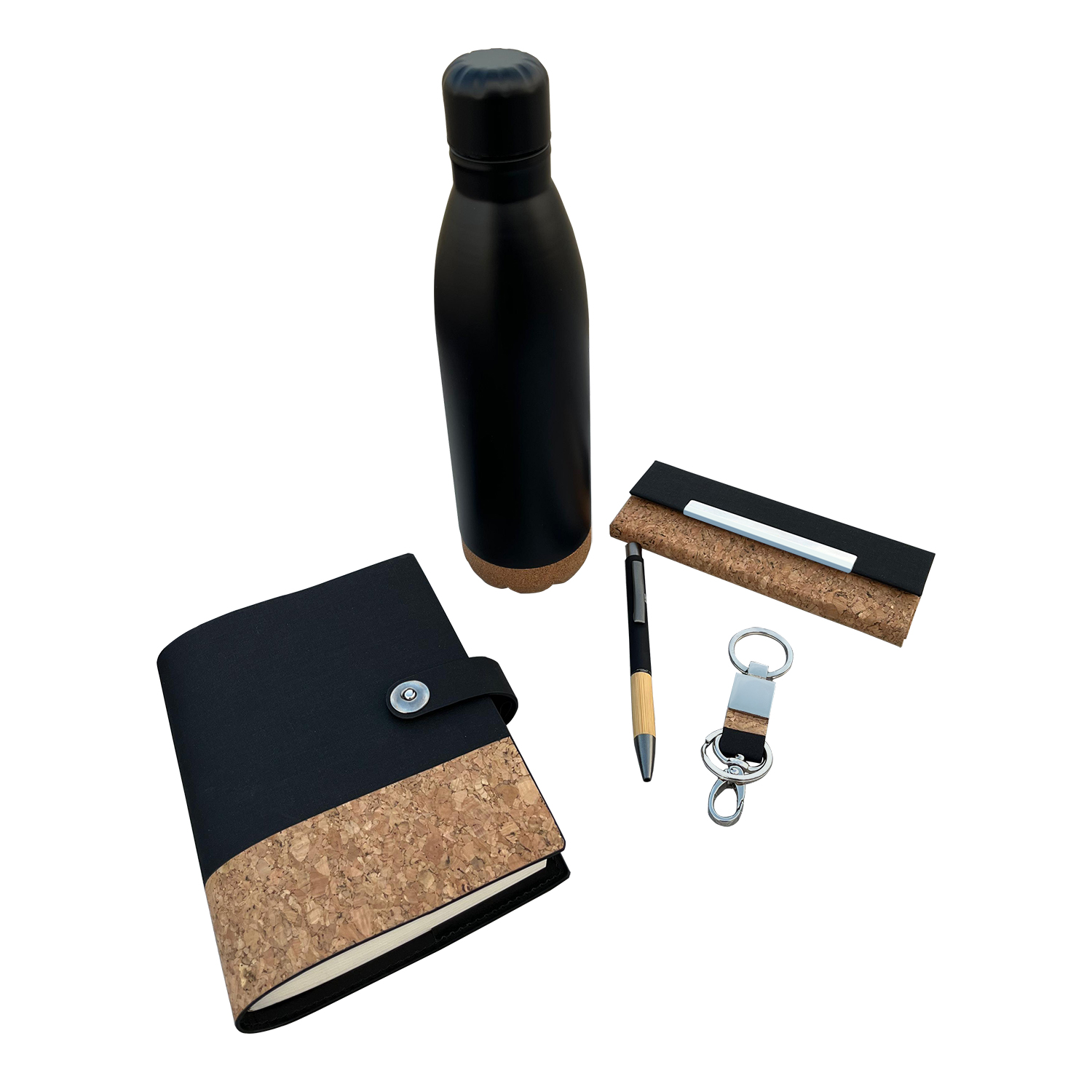 5-In-1 Gift Combo Of Notebook, Hot & Cold Bottle, Spectacle Case, Key Ring & Pen - Feature: Good Quality