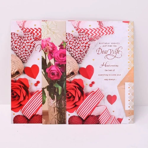Art Paper Anniversary Greeting Card - Color: Multi