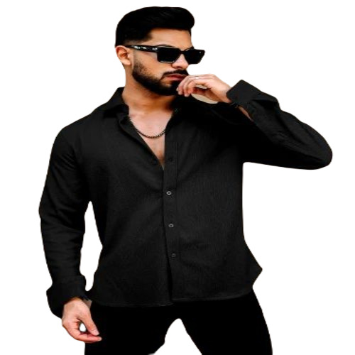 Mens Plain Black Shirt