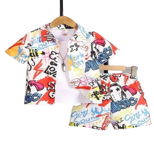 Printed Kids Shirt Pant Dress Set