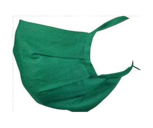 Green Cotton Earloop Surgical Mask