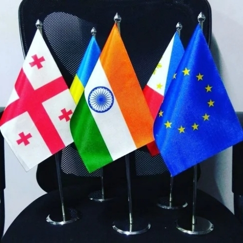 Printed Tabletop Flag - Color: Multi Color