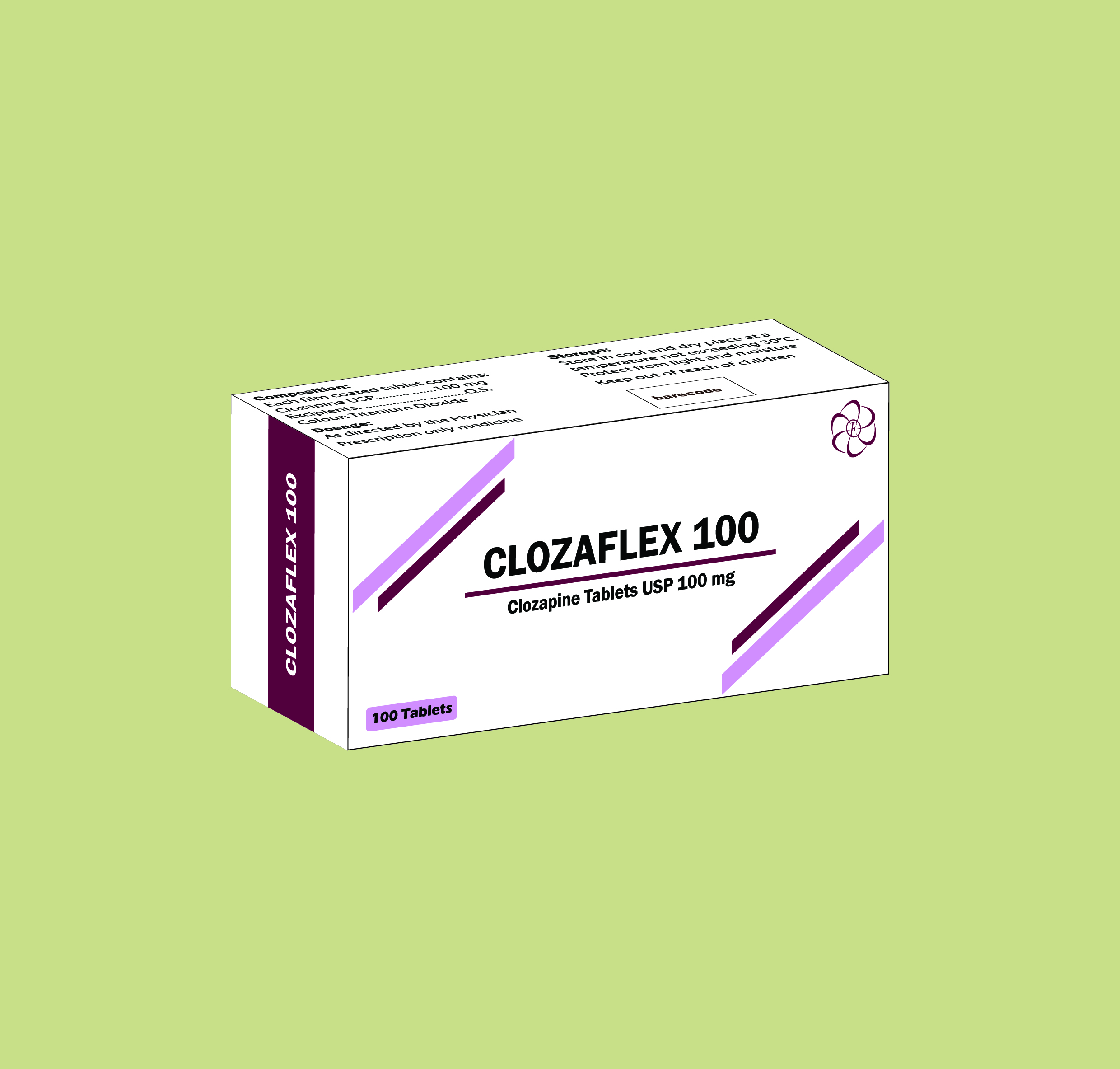 Clozapine Tablet USP 100mg