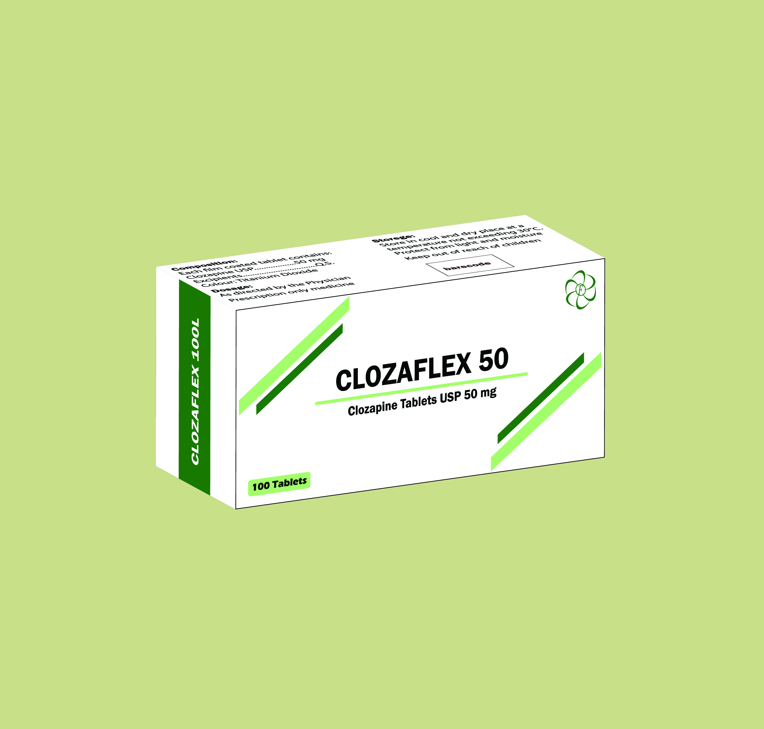 Clozapine Tablet USP 50mg