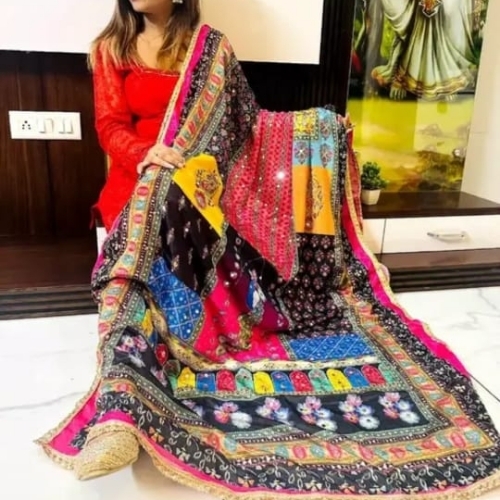 Cotton Silk Printed Multicolor Women Dupatta
